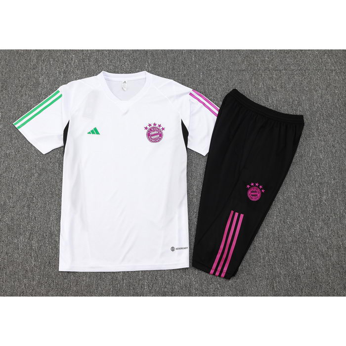 Chandal del Bayern Munich Manga Corta 23-24 Blanco - Pantalon Corto